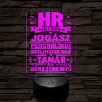 HR szakma lámpa – 7 színű, színváltós 3D LED lámpa