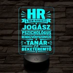 HR szakma lámpa – 7 színű, színváltós 3D LED lámpa