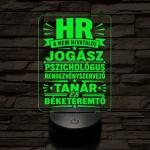 HR szakma lámpa – 7 színű, színváltós 3D LED lámpa