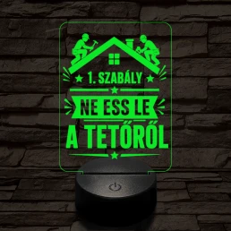 Ács szakma lámpa – 7 színű, színváltós 3D LED lámpa