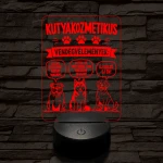 Kutyakozmetikus szakma lámpa – 7 színű, színváltós 3D LED lámpa