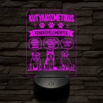 Kutyakozmetikus szakma lámpa – 7 színű, színváltós 3D LED lámpa