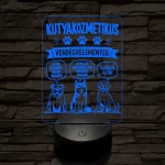 Kutyakozmetikus szakma lámpa – 7 színű, színváltós 3D LED lámpa