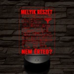 Matematikus szakma lámpa – 7 színű, színváltós 3D LED lámpa