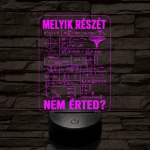 Matematikus szakma lámpa – 7 színű, színváltós 3D LED lámpa