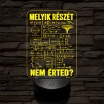 Matematikus szakma lámpa – 7 színű, színváltós 3D LED lámpa