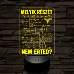 Matematikus szakma lámpa – 7 színű, színváltós 3D LED lámpa