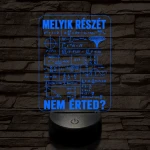 Matematikus szakma lámpa – 7 színű, színváltós 3D LED lámpa