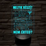 Matematikus szakma lámpa – 7 színű, színváltós 3D LED lámpa