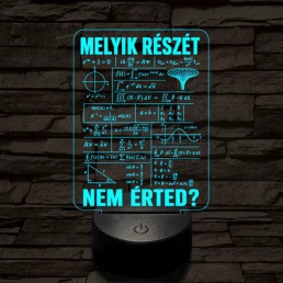 Matematikus szakma lámpa – 7 színű, színváltós 3D LED lámpa