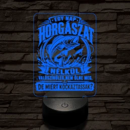 Horgász lámpa – 7 színű, színváltós 3D LED lámpa