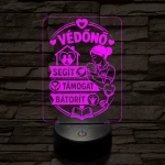 Védőnő szakma lámpa – 7 színű, színváltós 3D LED lámpa
