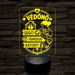 Védőnő szakma lámpa – 7 színű, színváltós 3D LED lámpa