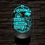 Védőnő szakma lámpa – 7 színű, színváltós 3D LED lámpa