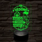 Védőnő szakma lámpa – 7 színű, színváltós 3D LED lámpa