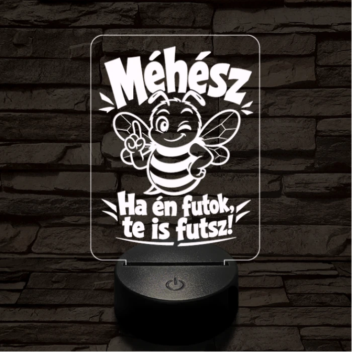 Méhész szakma lámpa – 7 színű, színváltós 3D LED lámpa