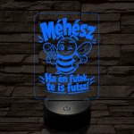 Méhész szakma lámpa – 7 színű, színváltós 3D LED lámpa