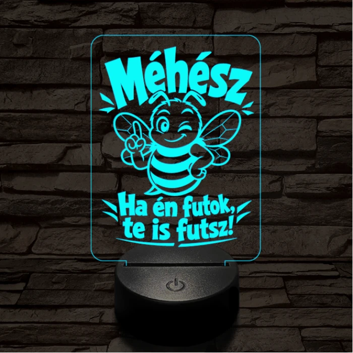 Méhész szakma lámpa – 7 színű, színváltós 3D LED lámpa