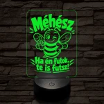 Méhész szakma lámpa – 7 színű, színváltós 3D LED lámpa