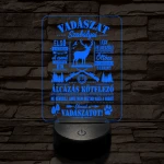 Vadász  szakma lámpa – 7 színű, színváltós 3D LED lámpa