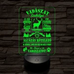 Vadász  szakma lámpa – 7 színű, színváltós 3D LED lámpa