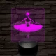 Balerina fókuszban 7 színű valósághű 3D led lámpa